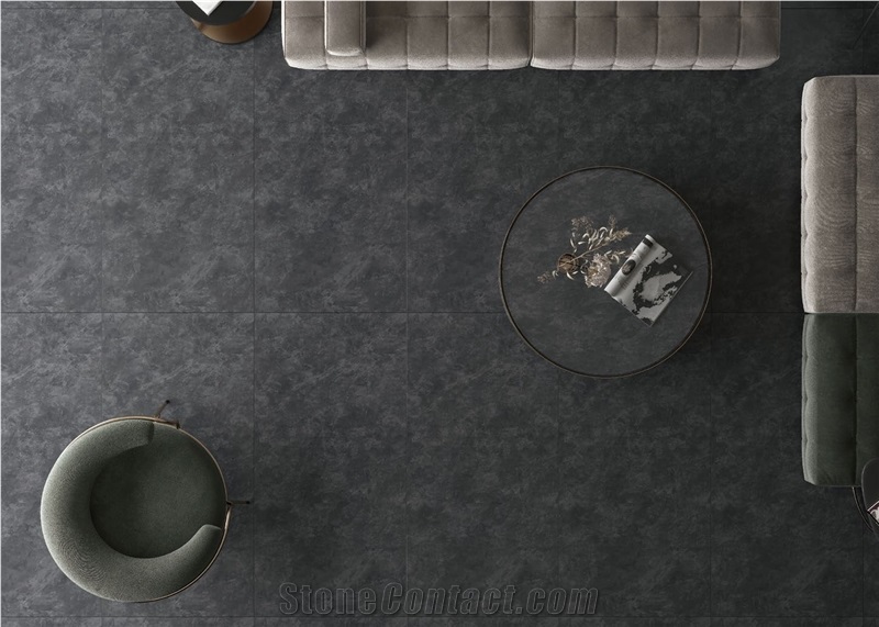 Vick Dark Grey Matt Sintered Stone Panels Wall