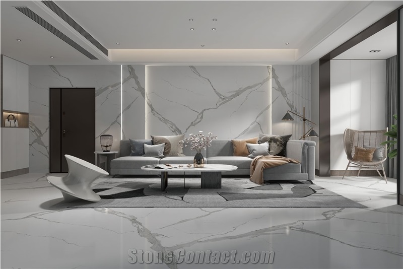 Victoria White Sintered Stone Wall And Floor