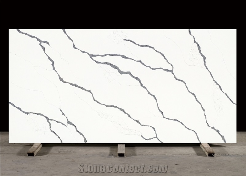 White Quartz Stone Slabs Calacatta White Slabs & Tiles