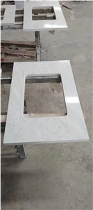 White Quratz Artificial Stone Kitchen Countertops