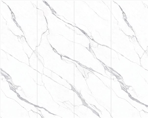 White Vein Sintered Stone Wall 6Mm 3 Faces Endmatch