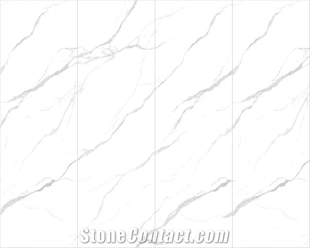 White Vein Sintered Stone Wall 6Mm 3 Faces Endmatch