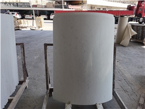 Ariston White Marble Hollow Column Panel