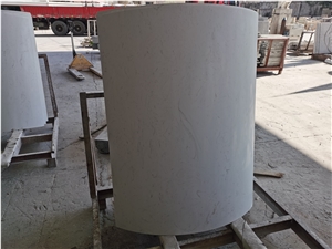 Ariston White Marble Hollow Column Panel