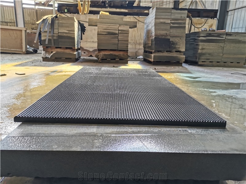 Black Stone Hainan Black Basalt Broken Axe Finished Pool Paver