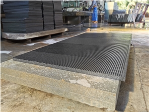 Black Stone Hainan Black Basalt Broken Axe Finished Pool Paver