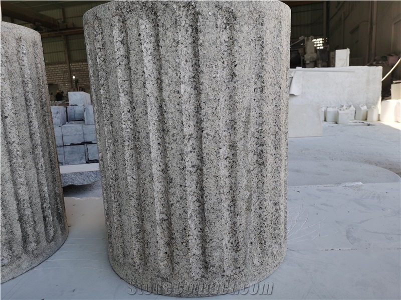 China Green Granite Carved Columns