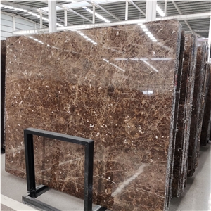Emperador Dark Maron Marble Slabs Hotel Floor Tiles Project