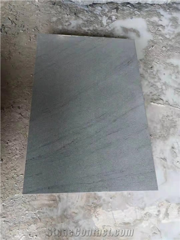 Green Color With Vein Sandstone Wall Floor Tiles