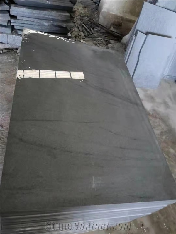 Green Color With Vein Sandstone Wall Floor Tiles
