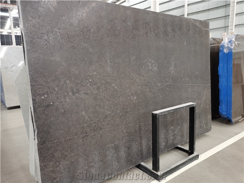 Hermes Grey Leathered Surface Finished Big Slab Marble Tiles