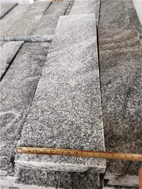 Nero Santiago Granite Chiseled Tiles Deck Pavers For Outdoor Pool