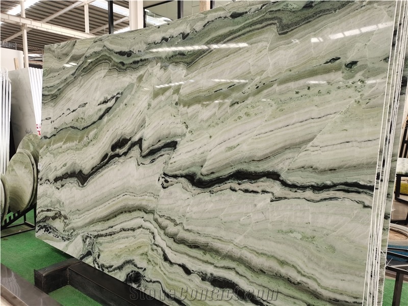 Nice Green Marble Slabs For TV Wall Background