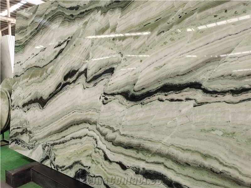 Nice Green Marble Slabs For TV Wall Background