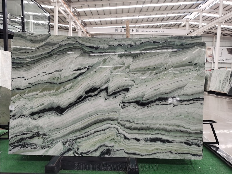 Nice Green Marble Slabs For TV Wall Background