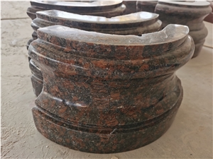 Tan Brown Granite Hollow Column Base