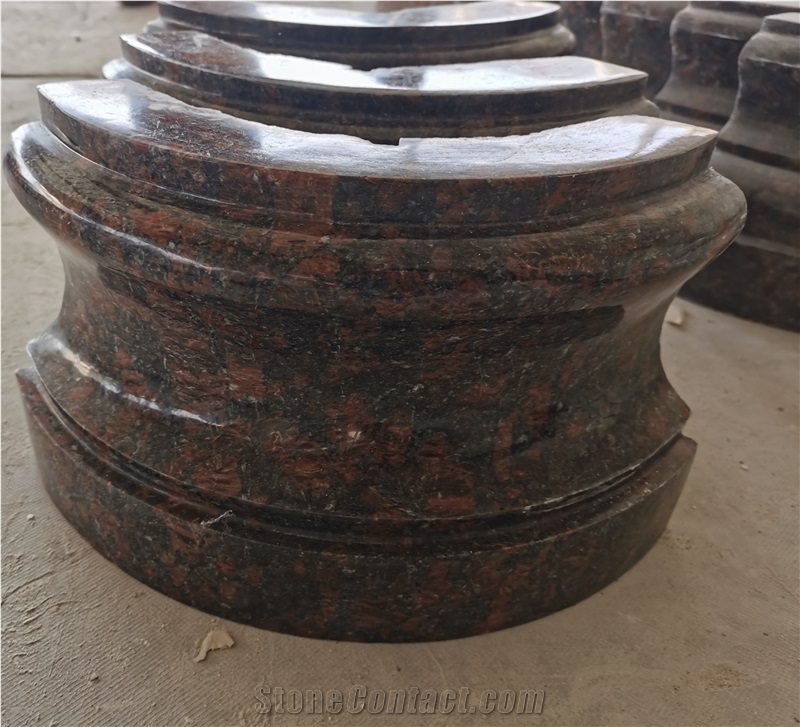 Tan Brown Granite Hollow Column Base