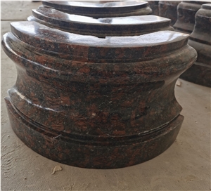 Tan Brown Granite Hollow Column Base