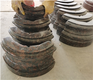 Tan Brown Granite Hollow Column Base