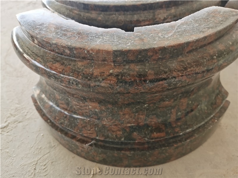 Tan Brown Granite Hollow Column Base