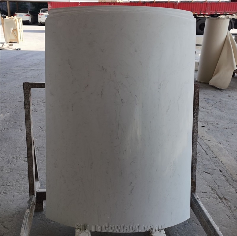 White Marble Hollow Column Stone Pillar