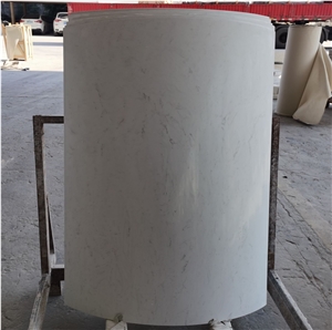 White Marble Hollow Column Stone Pillar
