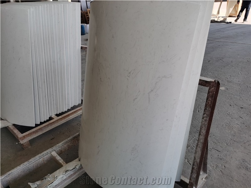 White Marble Hollow Column Stone Pillar