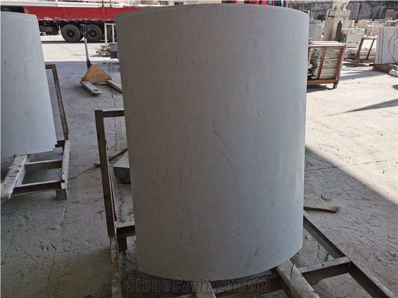 White Marble Hollow Column Stone Pillar