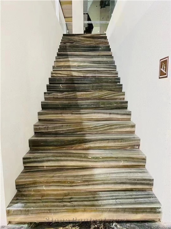 Yinxun Palissandro Lafite Blue Marble Stone Stair Treads