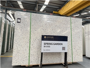 Top Quality Artificial Stone White Color Cement Terrazzo Tile