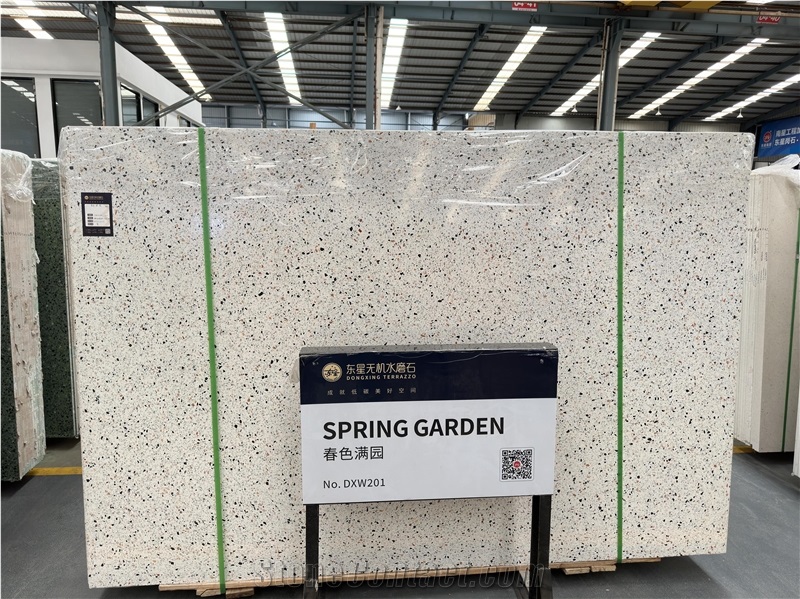 Top Quality Artificial Stone White Color Cement Terrazzo Tile