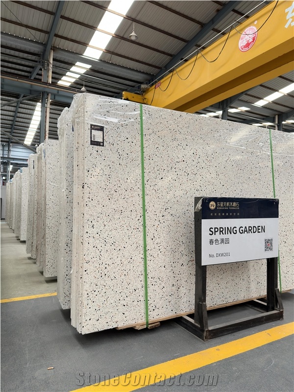 Top Quality Artificial Stone White Color Cement Terrazzo Tile