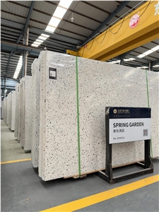 Top Quality Artificial Stone White Color Cement Terrazzo Tile