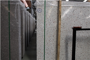 Top Quality Artificial Stone White Color Cement Terrazzo Tile