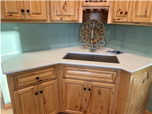 Calacatta Karmelo Q Quartz Kitchen Countertop