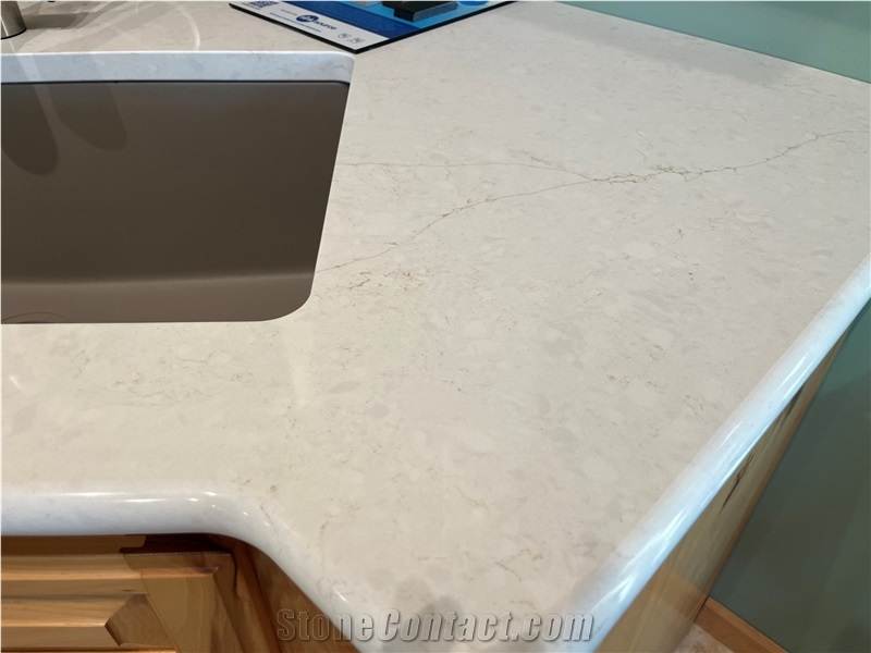 Calacatta Karmelo Q Quartz Kitchen Countertop
