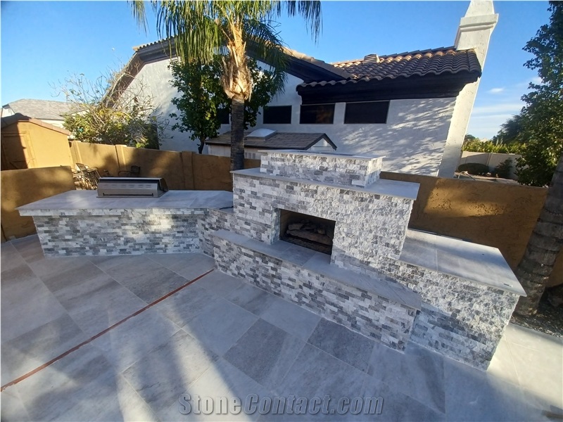 Polar White Marble Ledgestone