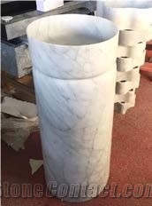 Carrara Marble Pedestal Sinks