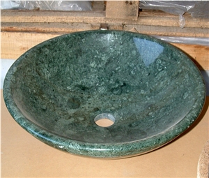 Large Green Marble Bowl, Bowl Water Feature, Large Bowl Water Features