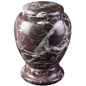 Chevron Urns Red Zebra Marble