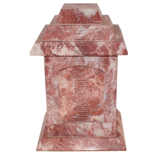 Rosso Delicato Natural Stone Pagoda Cremation Urn