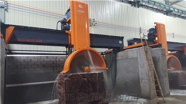 Multi Discs Bridge Stone Block Cutting Machine