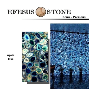 Agate Blue Semiprecious Stone
