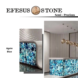 Agate Blue Semiprecious Stone
