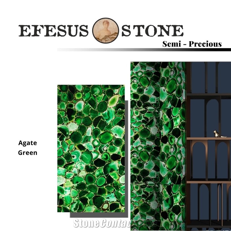 Green Agate Semiprecious Stone