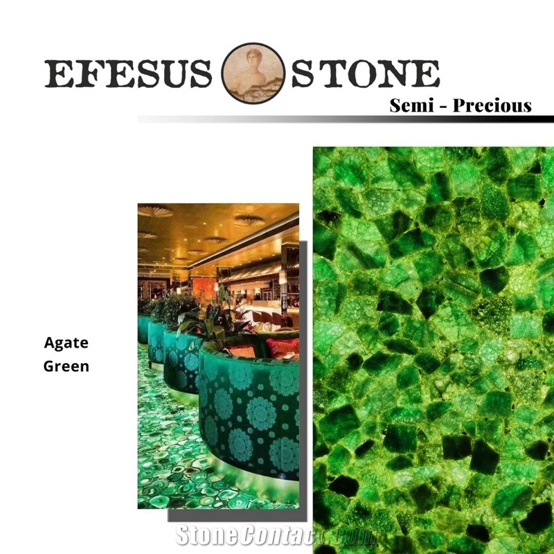 Green Agate Semiprecious Stone