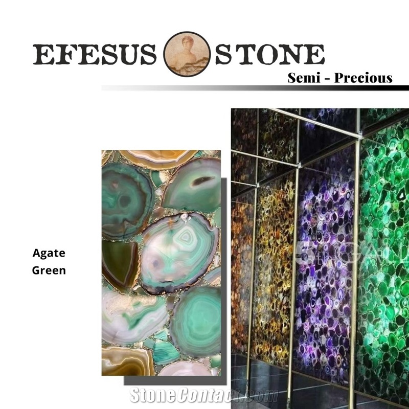 Green Agate Semiprecious Stone