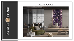 Purple Agate Semiprecious Stone