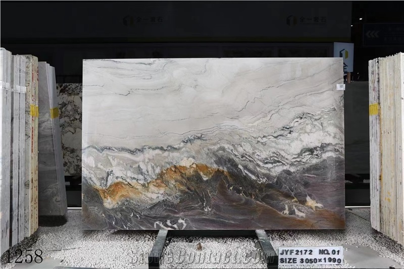 Brazil Aquarella Quartzite Aqua Gold Granite Royal Slab Tile