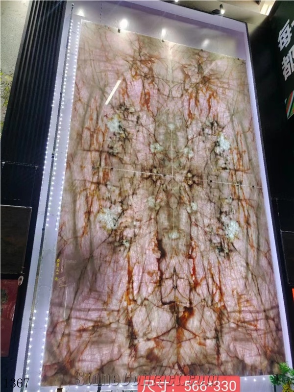 Cristallo Pink Quartzite Slab Tile In China Stone Market